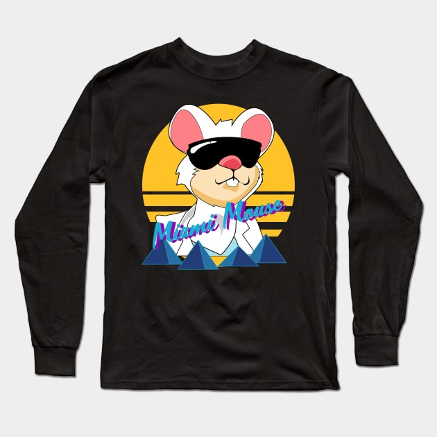 Miami Mouse Long Sleeve T-Shirt by Spikeani